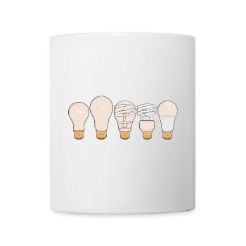 Coole Vintage-Retro-Glühbirnen - Tasse - Weiß - Vorne