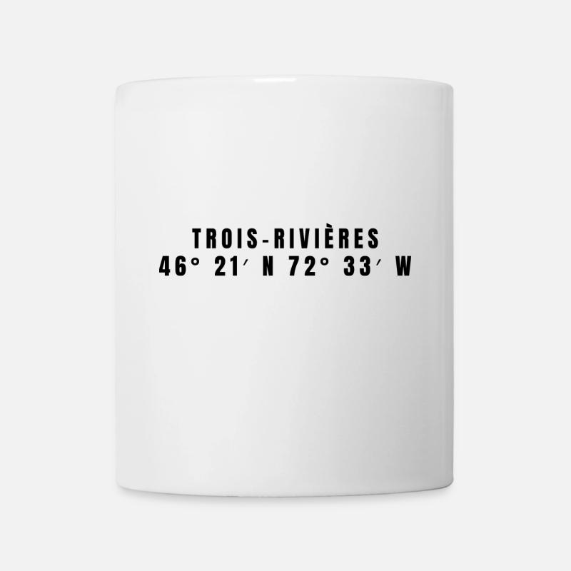 Coordonnées de Trois-Rivières, Canada - Mug blanc - blanc