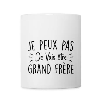 Ich kann nicht, ich werde ein großer Bruder sein - Tasse - Weiß - Vorne