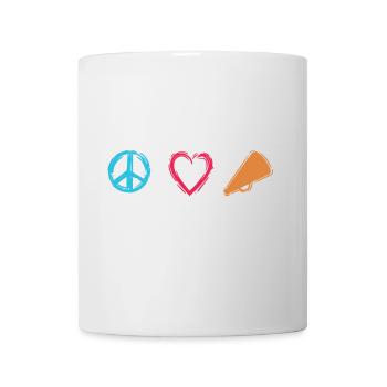 Peace Love Cheerleading - Mug - white - Front