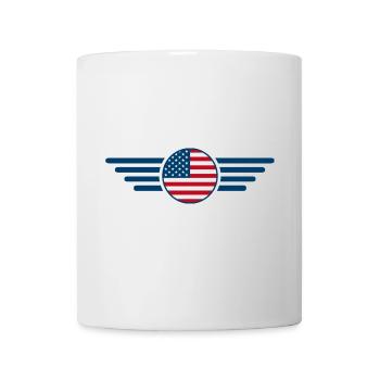 J’aime les États-Unis, T-shirt design de style élégance - Mug blanc - blanc - Devant