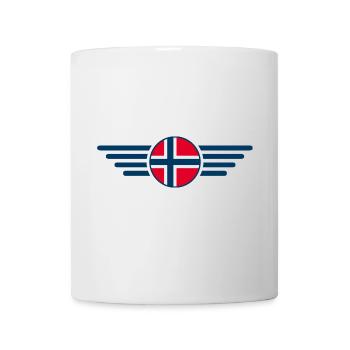 J’aime la Norvège, T-shirt design de style élégance - Mug blanc - blanc - Devant