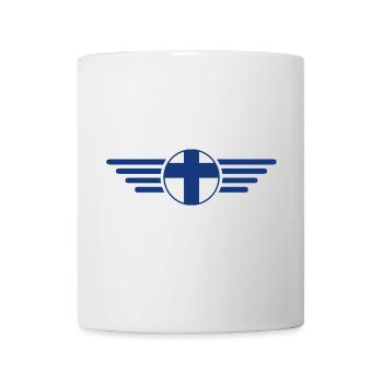 J’aime la Finlande, T-shirt design de style élégance - Mug blanc - blanc - Devant