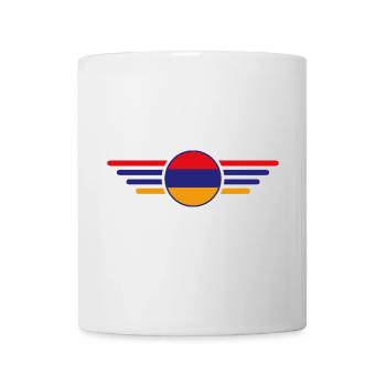J’aime l’Arménie, T-Shirt Design Style Élégance - Mug blanc - blanc - Devant
