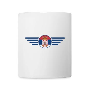 J’aime la Serbie, T-shirt design de style élégance - Mug blanc - blanc - Devant