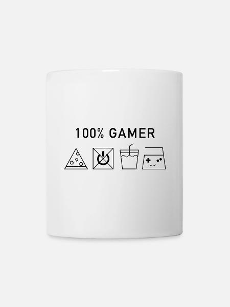 100 Gamer Black Version - Tasse - Weiß