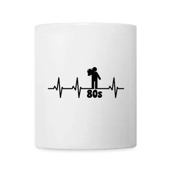 80er Jahre Liebhaber Herzlinie - Tasse - Weiß - Vorne