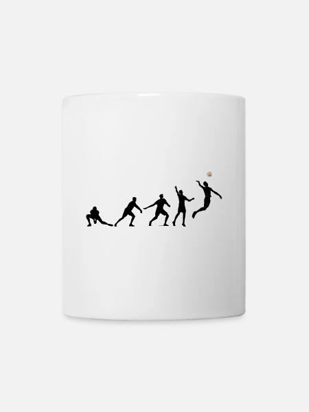 Volleyballer Evolution schwarz Beach Volleyball - Tasse - Weiß