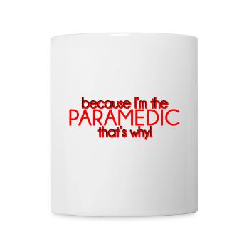Parce que je suis l’ambulancier paramédical, c’est pourquoi 4 - Mug blanc - blanc - Devant