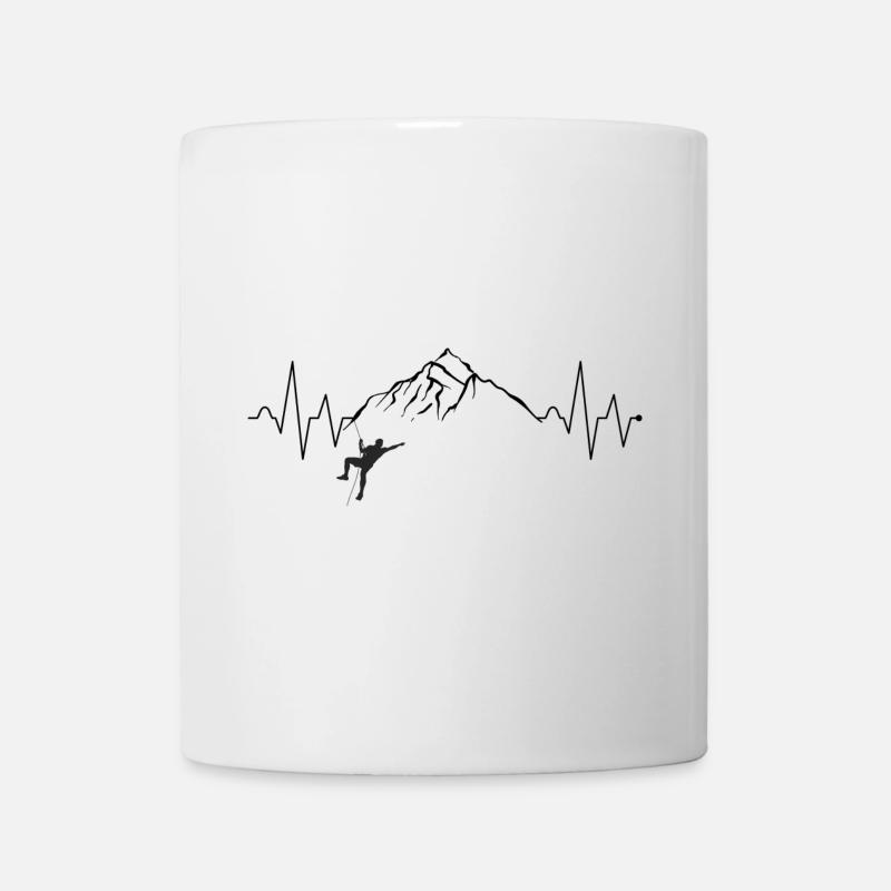 Climber Silhouette Rope Art - Mug - white