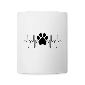 Battement de cœur de patte - Mug blanc - blanc - Devant
