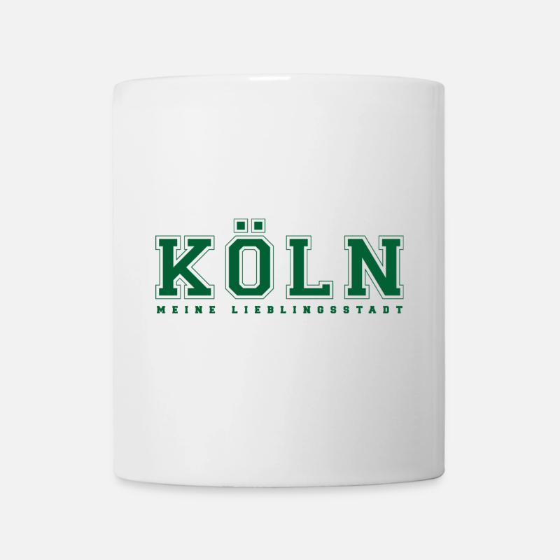 Köln university Neon Grün - Tasse - Weiß
