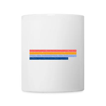 Conception de t-shirt rétro dégradé arc-en-ciel - Mug blanc - blanc - Devant