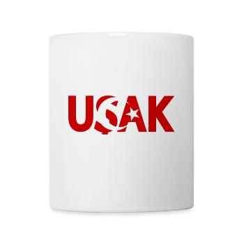 Usak Türkei Flagge - Tasse - Weiß - Vorne