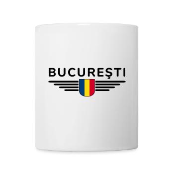 Bukarest T Shirt für Rumänien Fans Outfit - Tasse - Weiß - Vorne
