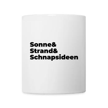 Sonne Strand Snapsideen - Tasse - Weiß - Vorne
