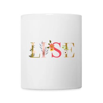 LISE Name mit Blumen geschmückt - Tasse - Weiß - Vorne