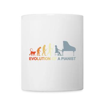 Évolution du piano - Mug blanc - blanc - Devant
