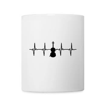I love playing Violin Heartbeat - Music Design - Tasse - Weiß - Vorne