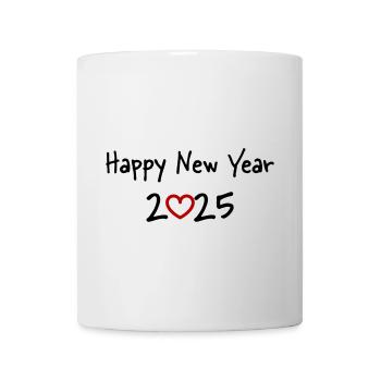 Happy New Year 2025 Heart - Tasse - Weiß - Vorne