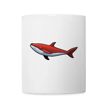 Cartoon Comic Cool Red Whale - Mug - white - Front