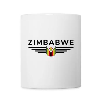 Simbabwe T-Shirt für Afrika-Fans - Tasse - Weiß - Vorne