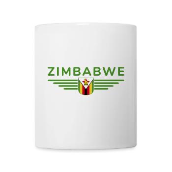 Simbabwe T-Shirt für Afrika-Fans - Tasse - Weiß - Vorne
