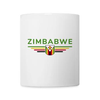 Simbabwe T-Shirt für Afrika-Fans - Tasse - Weiß - Vorne
