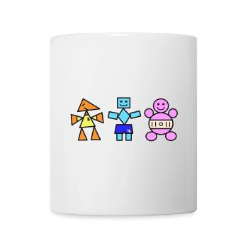 Trio géométrique Figures ludiques, un point - Mug blanc - blanc - Devant