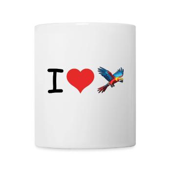I love Parrots Quote - Pet Design - Tasse - Weiß - Vorne