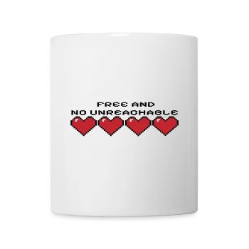 Cœurs Pixel Art Retro - Mug blanc - blanc - Devant
