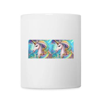 Licorne enchantée avec éclat arc-en-ciel - Mug blanc - blanc - Devant
