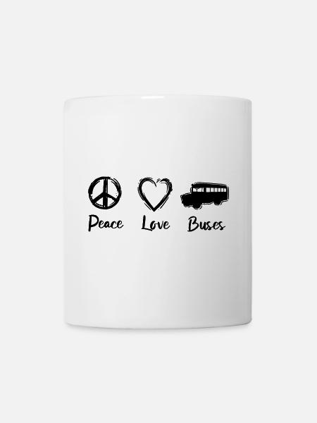 Ich liebe Busse - Tasse - Weiß