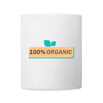 100% biologische, gesunde, natürliche Lebensmittel - Tasse - Weiß - Vorne