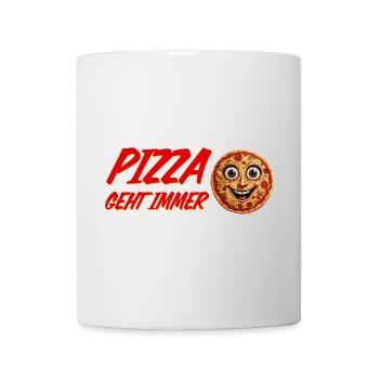 Pizza, Ich Liebe Pizza - Tasse - Weiß - Vorne