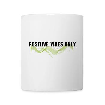 Nur positive Vibes - Tasse - Weiß - Vorne