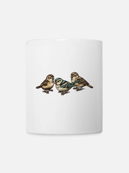 Drei kleine Vögelchen - Tasse - Weiß