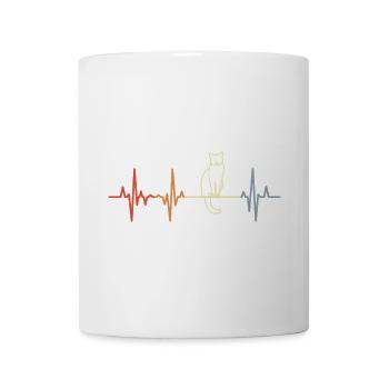 Katze Kardiogramm - Tasse - Weiß - Vorne