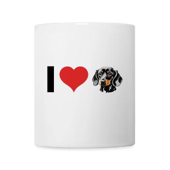 I love Dackel - Pet Dog Design - Tasse - Weiß - Vorne