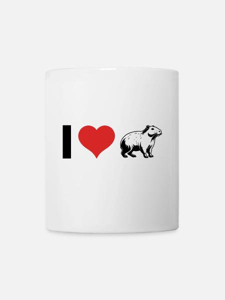 I love Capybara - Pet Design - Tasse - Weiß