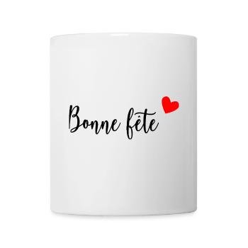 BONNE FÊTE. COEUR. BONNE FÊTE MAMAN. MAMAN - Mug blanc - blanc - Devant