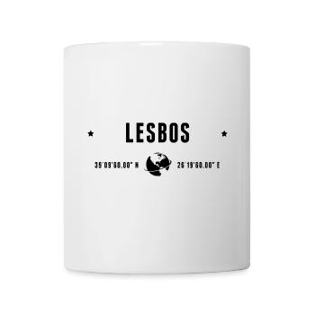 Lesbos stilisierte geografische Koordinaten - Tasse - Weiß - Vorne