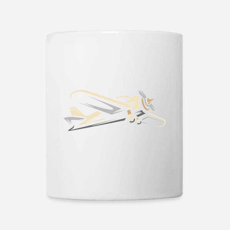 Icône du petit avion - Pilotes et icône de l’aviation - Mug blanc - blanc