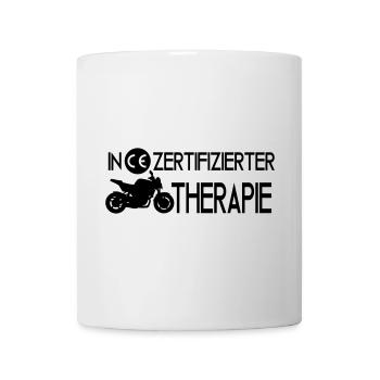 Motorrad Therapie - Tasse - Weiß - Vorne