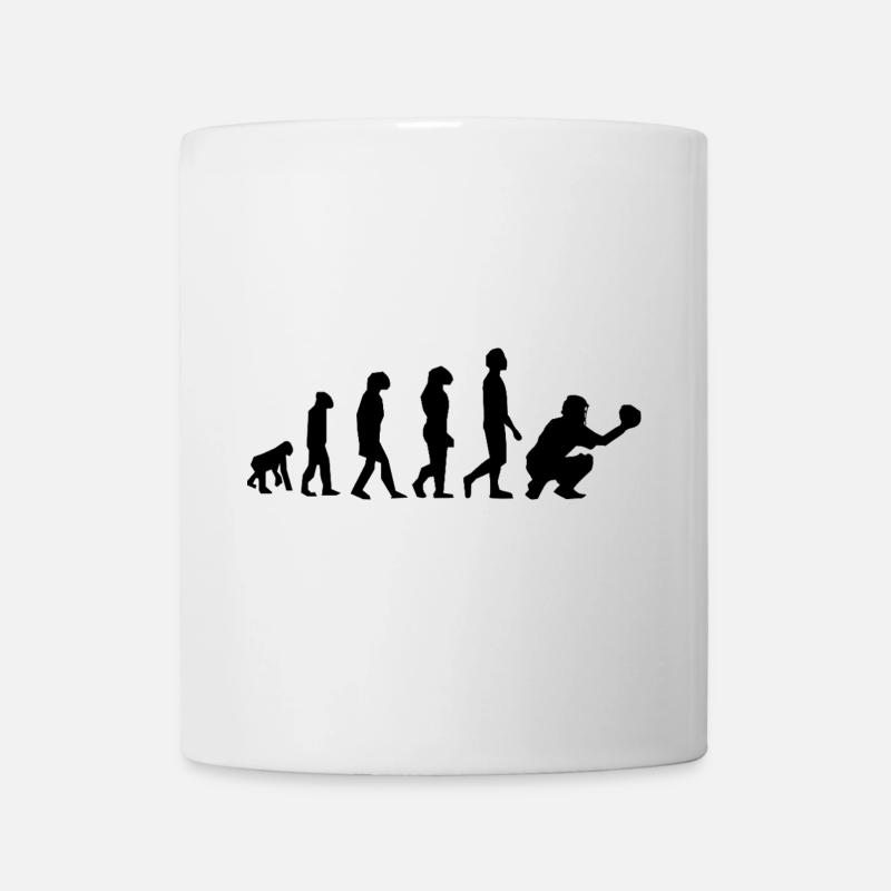 Evolution Baseball / Joueur de baseball - Mug blanc - blanc