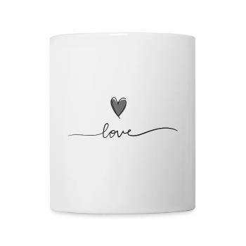 L’amour – avec le cœur - Mug blanc - blanc - Devant