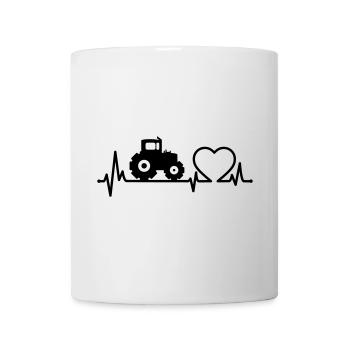 Tractor Heartbeat Farmer - Mug - white - Front