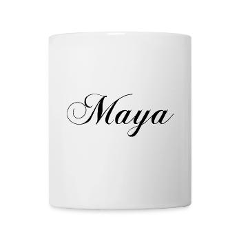 Maya, individuelles Design eleganter Stil - Tasse - Weiß - Vorne