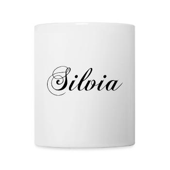 « Silvia » au caractère élégant – Idée cadeau - Mug blanc - blanc - Devant