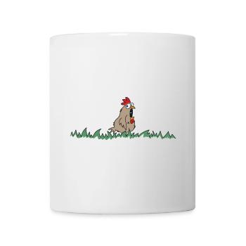Wüde Henn Hendl Huhn Dialekt - Tasse - Weiß - Vorne